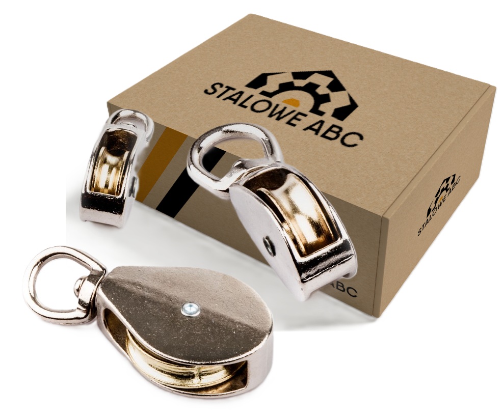 Bloczek do lin linowy niklowany 1