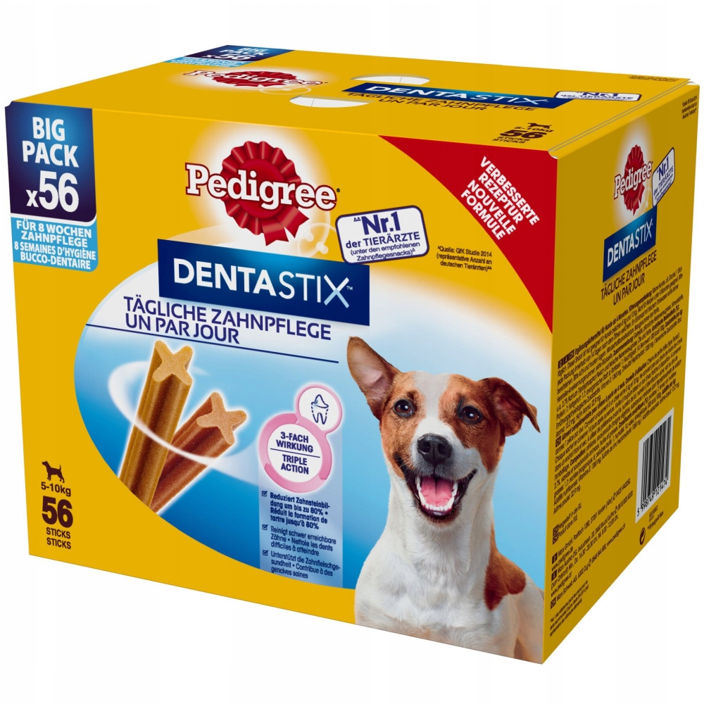 Psí pamlsek Pedigree DentaStix malých plemen 56 Ks (8x110g)