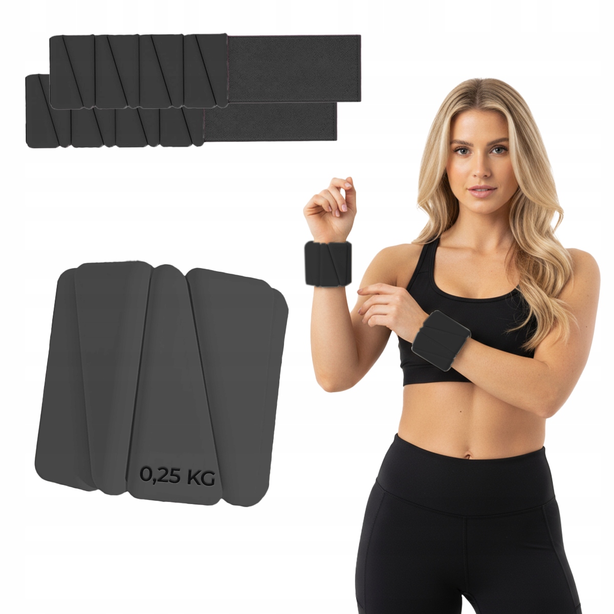 Obciążniki Na Kostki Ciężarki Na Ręce Nogi Do Ćwiczeń Regulowane 2x 0,25 Kg