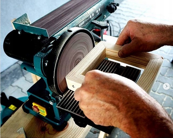 SZLIFIERKA TAŚMOWA STOŁOWA DO DREWNA METALU ZAPAS Marka Vander