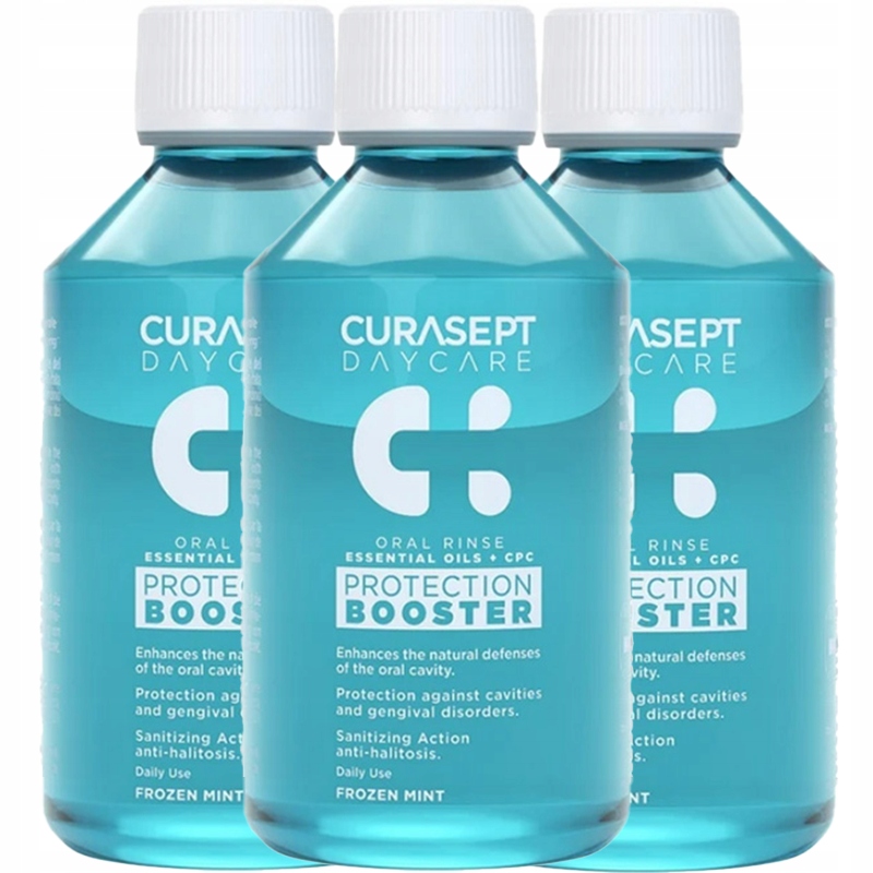 3x Płyn do płukania Curasept Daycare Booster Frozen Mint 250 ml