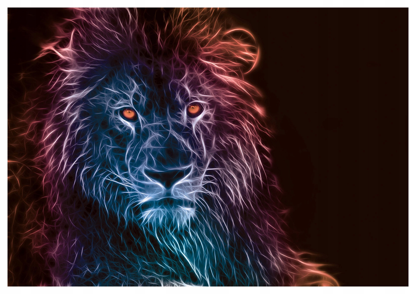 Vliesová fototapeta Lev Kráľ džungle ohnivé oči detaily 416x290 lepidlo