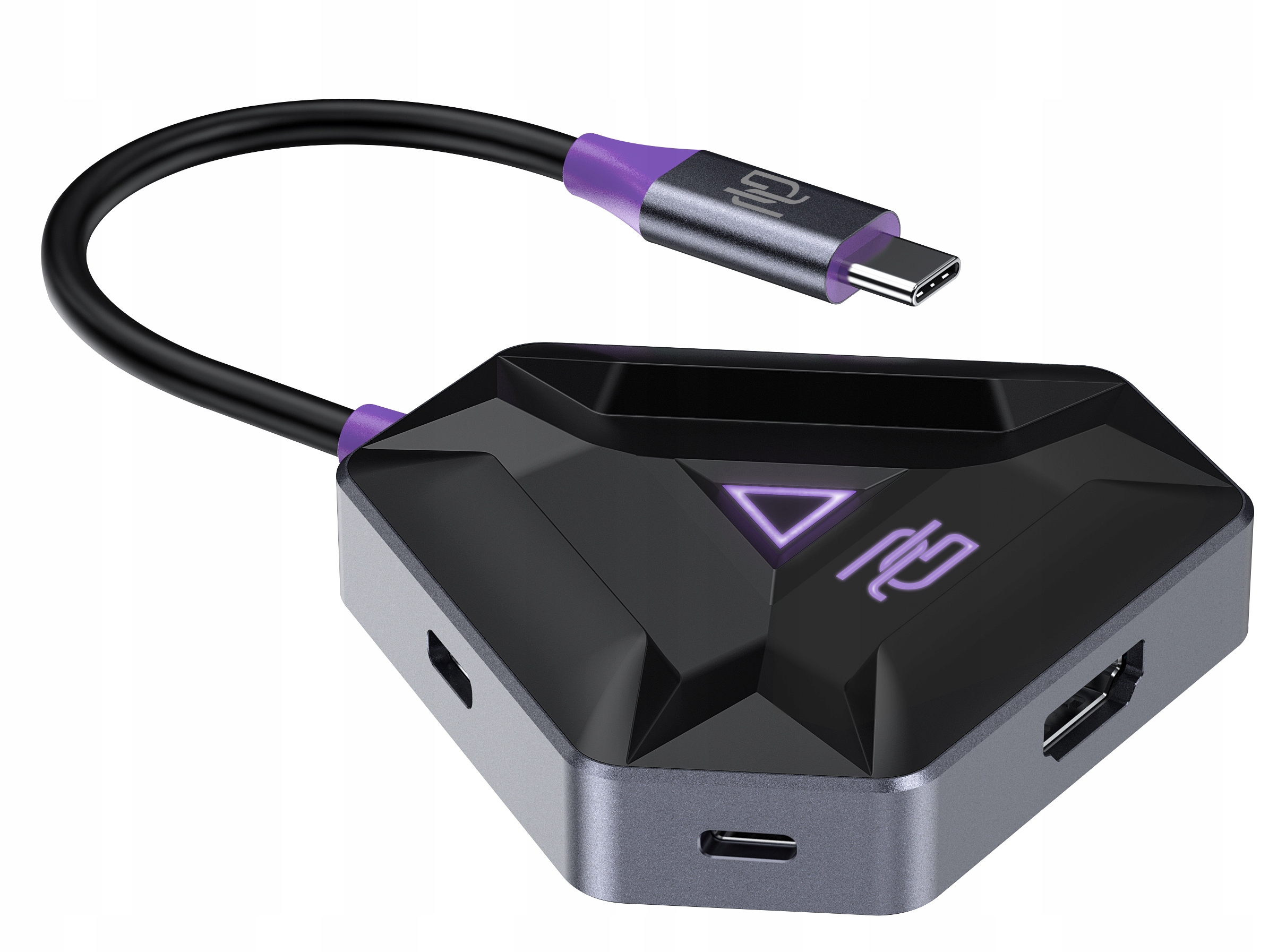 Hub pro hráče Gamingový 2x Usb-c 2x Usb 3.0 Hdmi Pd 100W Notebook Pc Proove