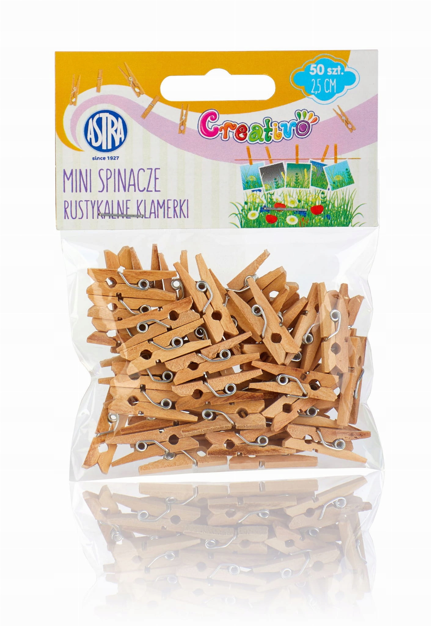 

Spinacze drewniane Rustykalne klamerki Astra