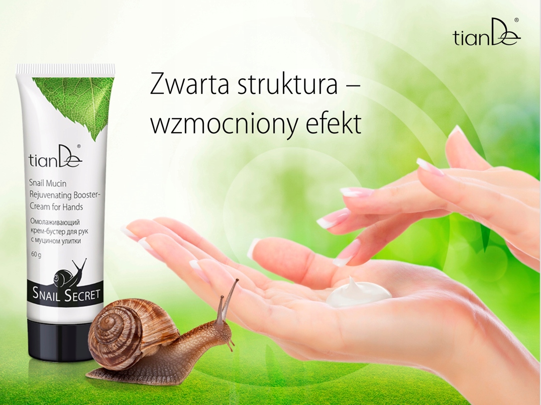 tianDe ODMŁADZAJĄCY KREM-BOOSTER Z ŚLUZEM ŚLIMAKA Wielkość Produkt pełnowymiarowy