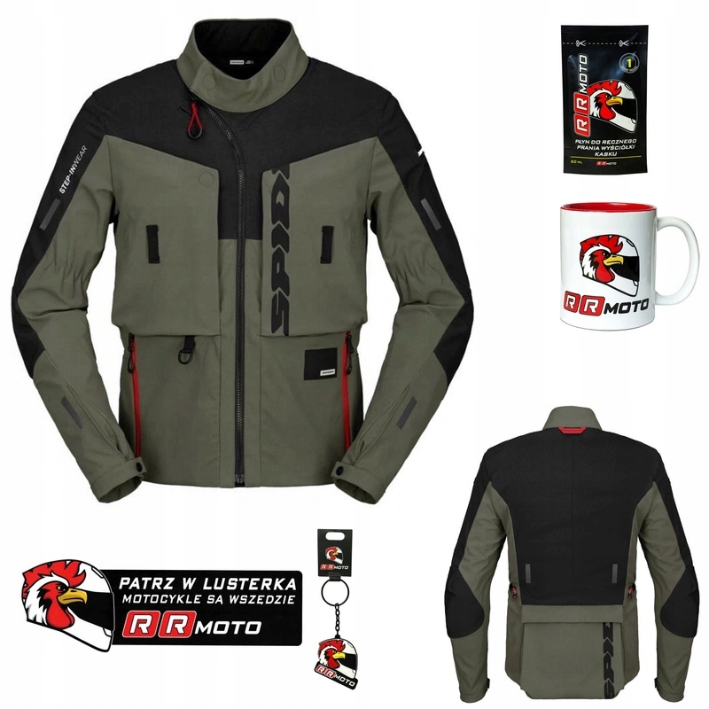 Textilná motocyklová bunda Spidi Frontier Militar zelená čierna Darčeky