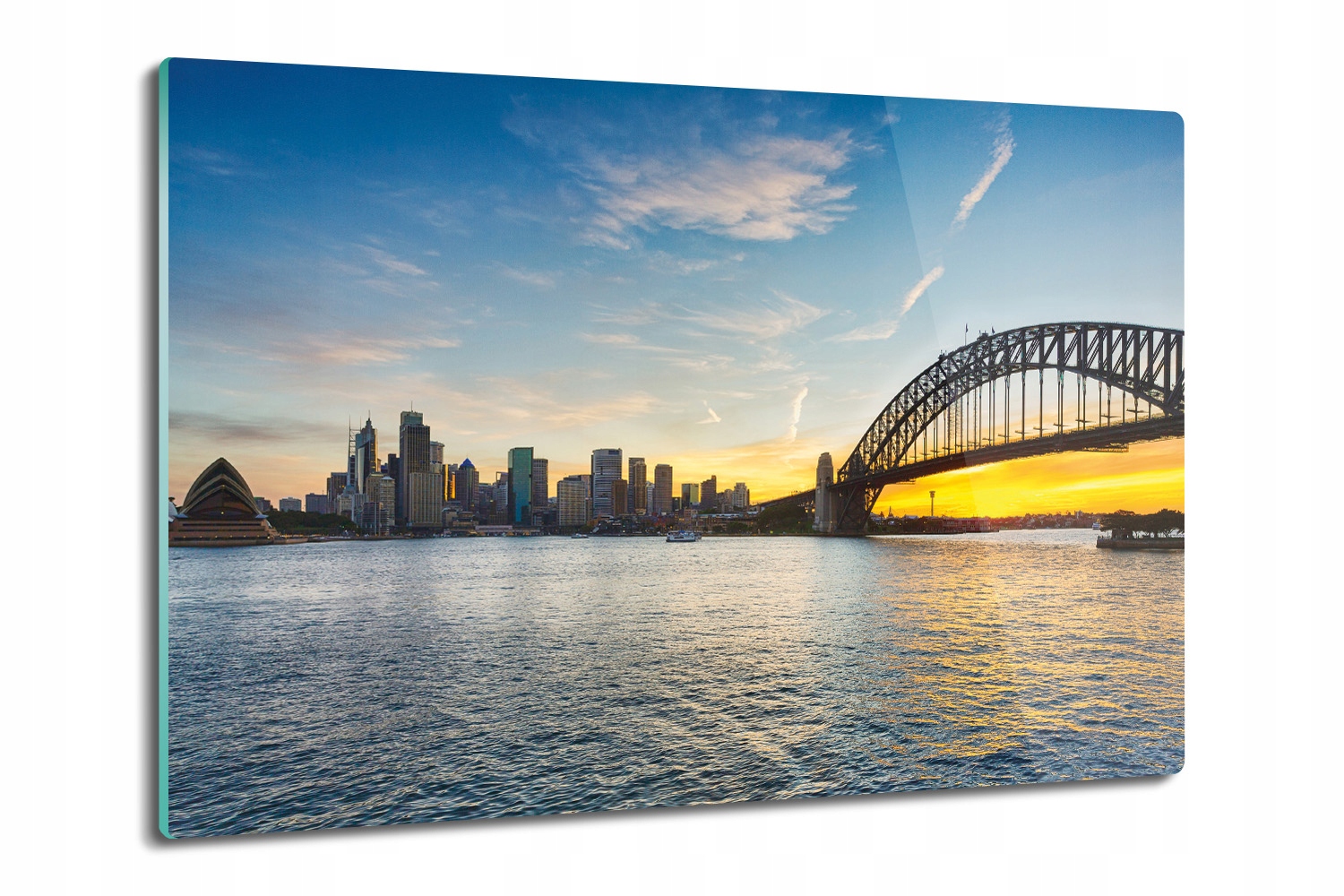 Deska na krájení Tvrzené Sklo do kuchyně 80x52 Sydney řeka most