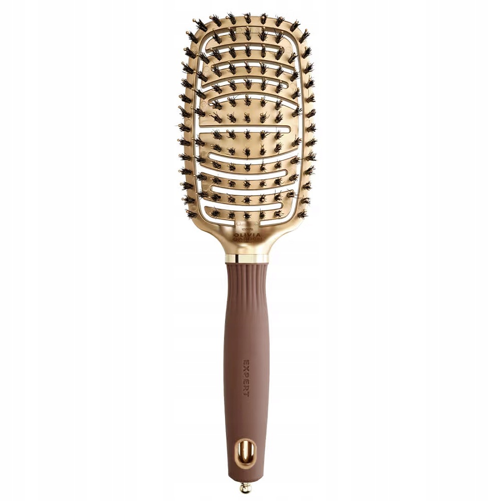 Olivia Garden Expert Care Flex kartáč na modelování vlasů Gold&Brown