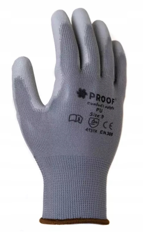 RĘKAWICE ROBOCZE SZARE RĘKAWICZKI PROOF 8-10 par Marka Proof