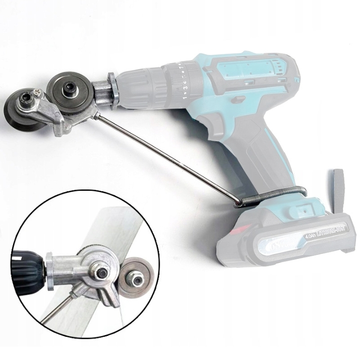 PRZYSTAWKA DO CIĘCIA BLACHY NA WIERTARKE NOZYCE