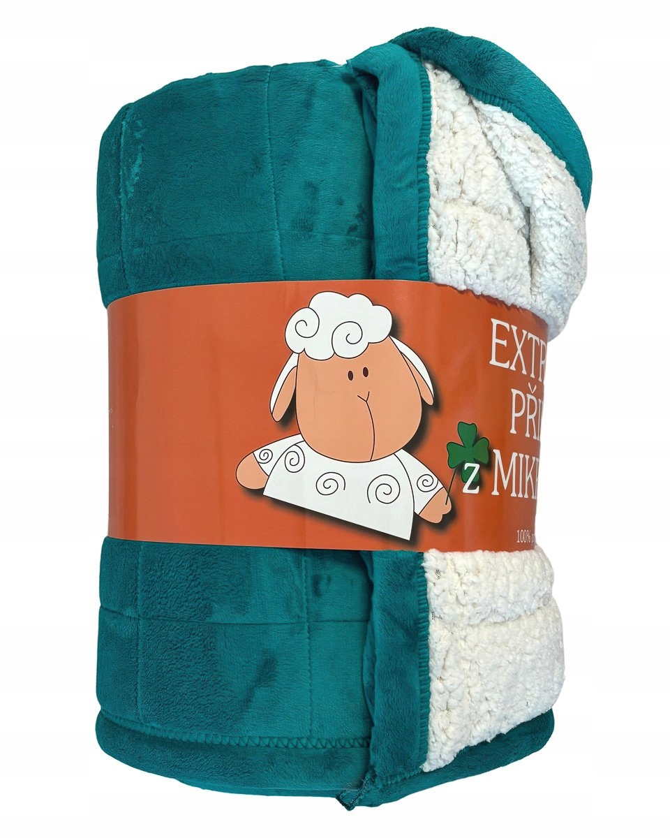 Deka z mikrovlákna Ovečka Sleep well prošev jednobarevná petrolejová,…