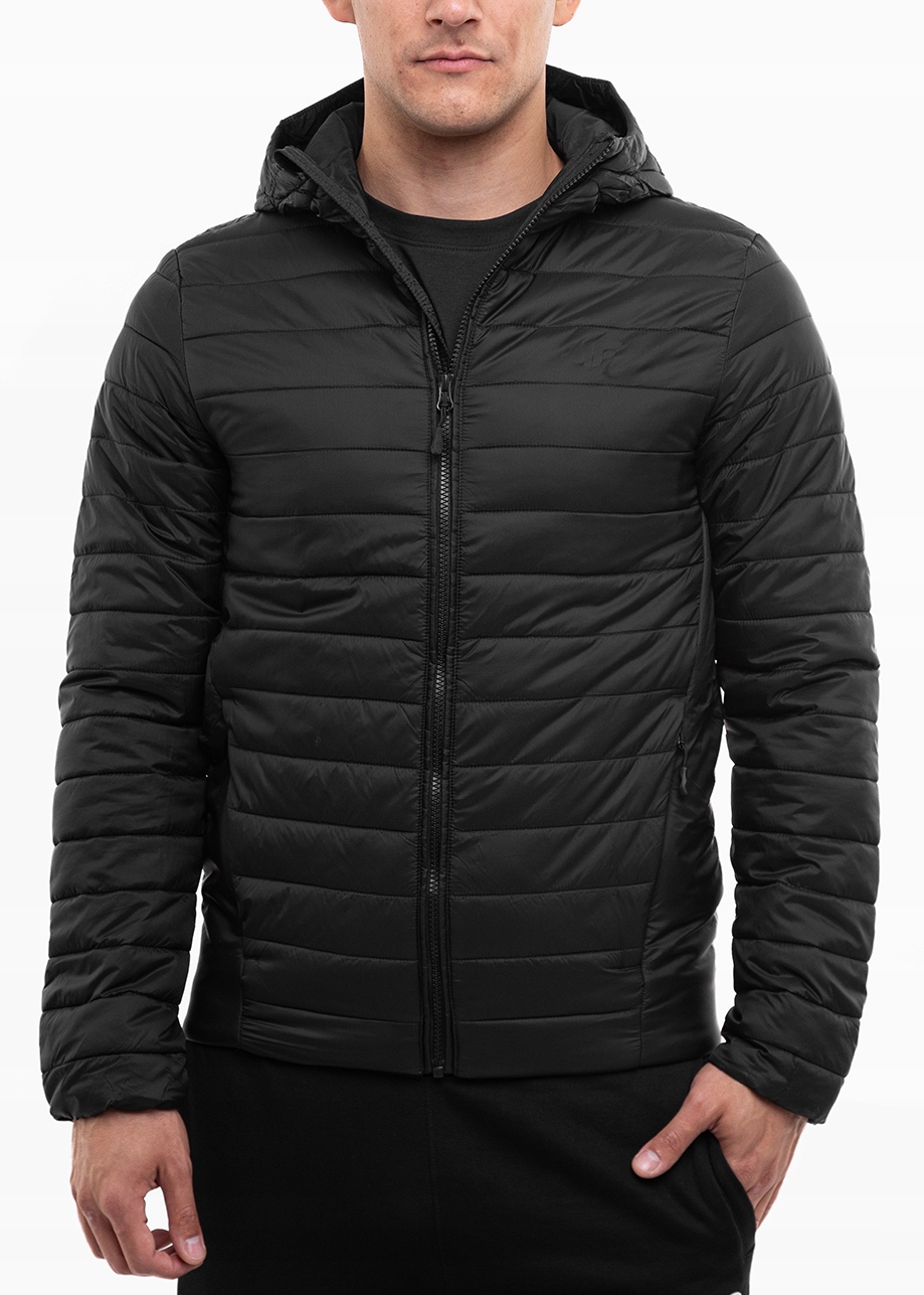 4F Pánská zimní teplá prošívaná, lehká péřová bunda vel. M