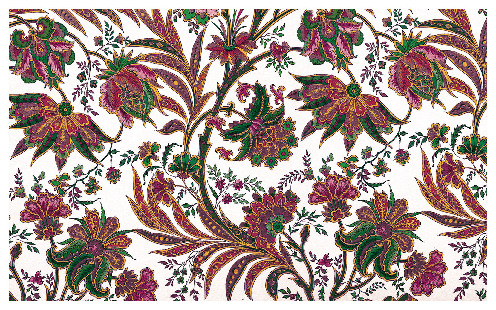 Vliesová fototapeta Bordové Zlaté Zelené Květiny Modern 208x146 lepidlo