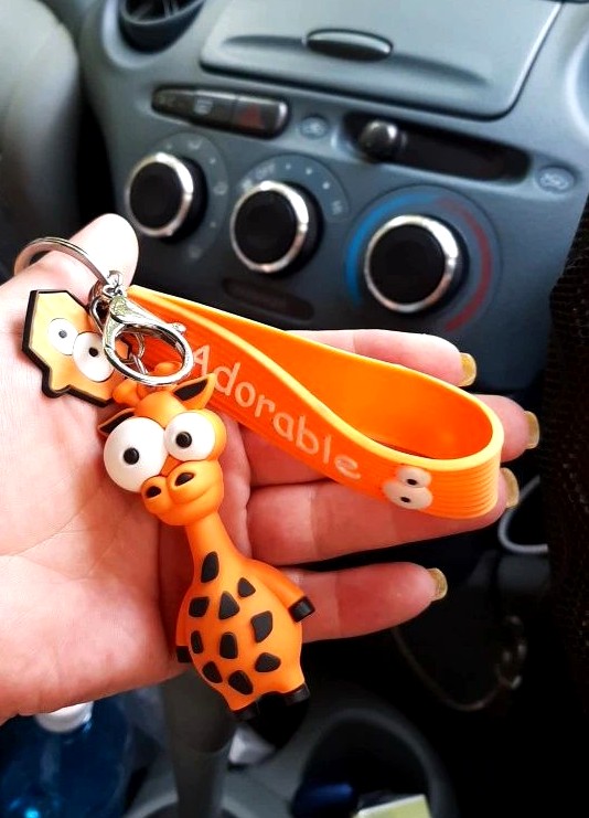 Brelok do kluczy Torebki Breloczek Breloczek żyrafa 3D zwierzak Zawieszka Kolor wielokolorowy