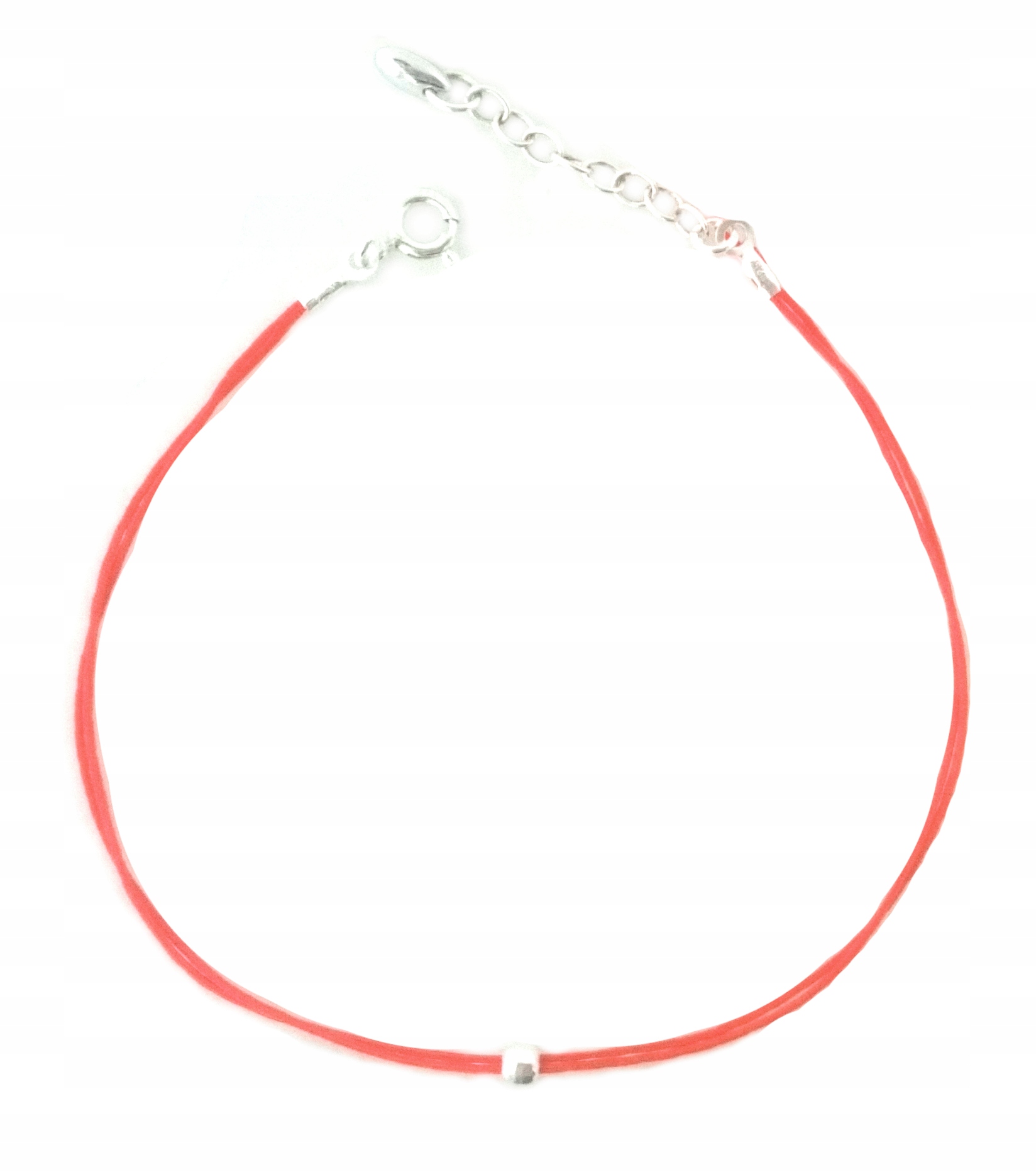 

Bransoletka szczęściA Czerwona Kulki Srebro 925