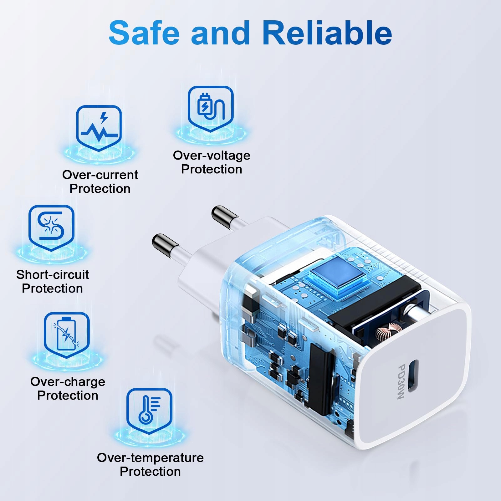 AILKIN Szybka Ładowarka USB C Do Android Galaxy iPhone Adapter Typ C — miniatura 4