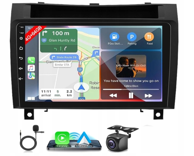 Automobilové rádio Lichengtai pre Mercedes Benz Slk Class R171 2004-2011