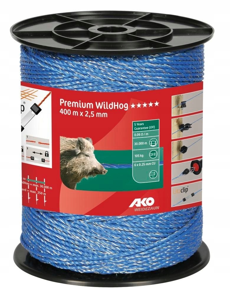 Plotová Pletenka Na Divočáky Premium Wild Hog Z Polyesteru 400 m Modrá