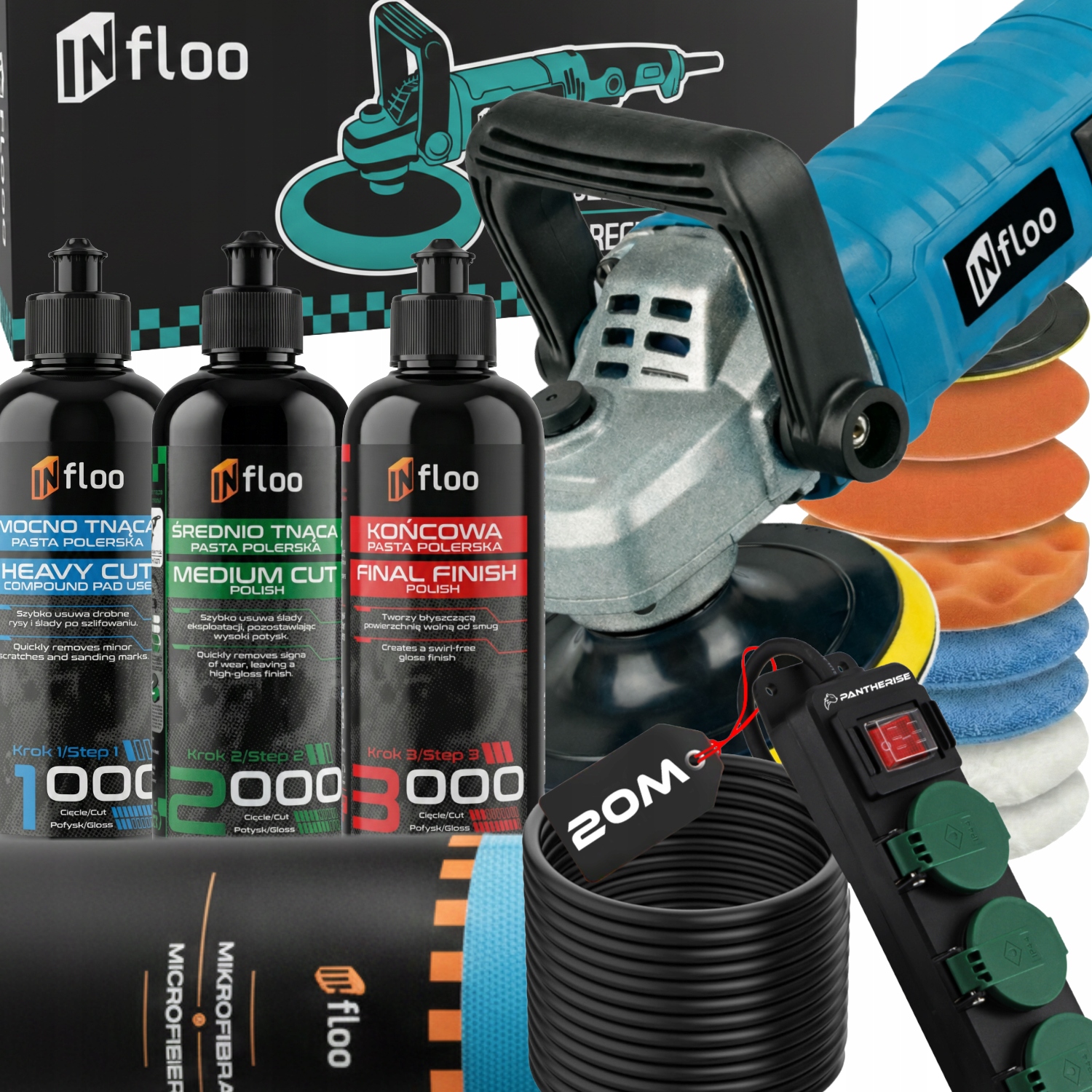 Leštící Stroj Automobilová S Regulací Otáček Prodlužovací Kabel Sada