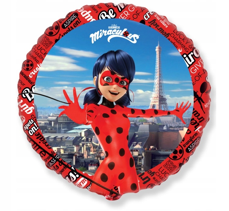 

Balon foliowy 18" Fx - Miraculous czerwony