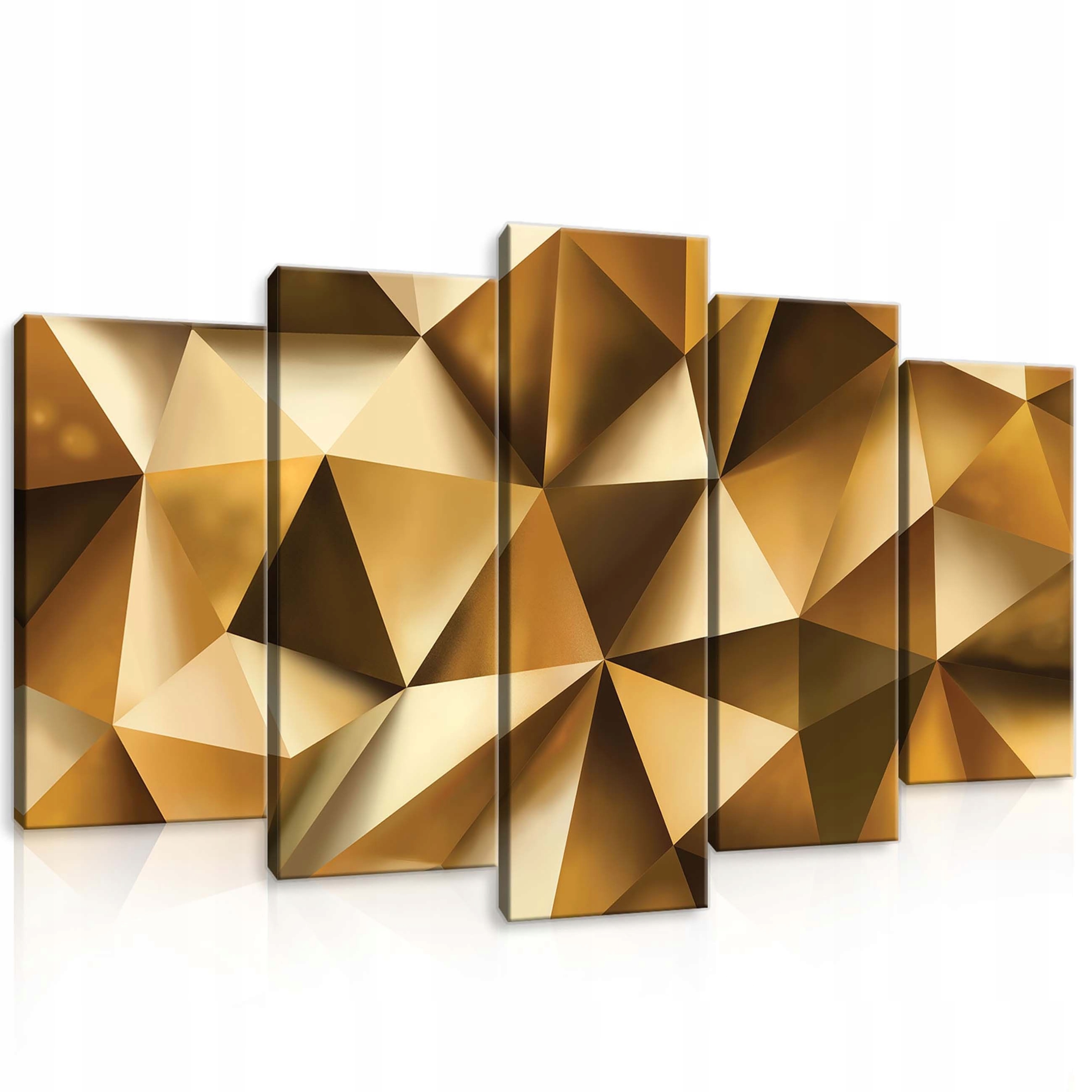 Obraz 100x60 Geometrie abstrakce zlato 3D moderní luxus elegance