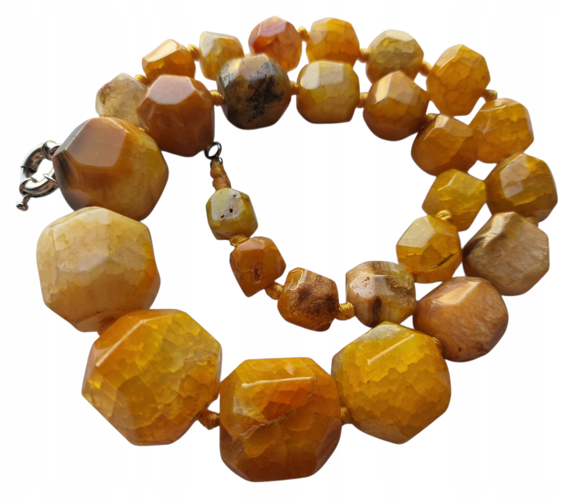 Jantarový Achát Teplé Slunce Solární Náhrdelník Kámen Bohatství Dobrá Aura