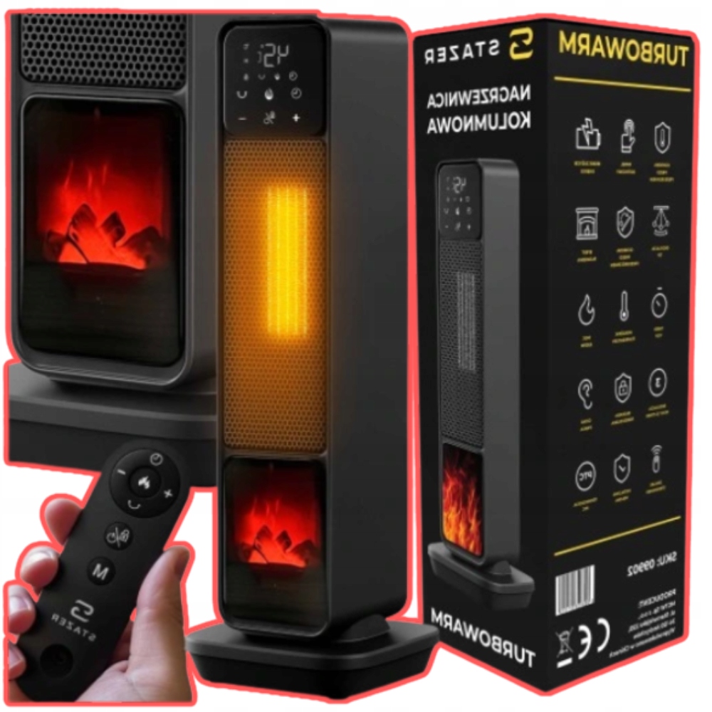 Termoventilátor elektrický Krb regulovaný Farelka sloupový