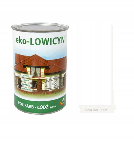 eko LOWICYN 5l na dach ocynk BIAŁY RAL 9003