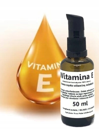 WITAMINA E WITAMINA MŁODOŚCI I GŁADKOŚCI SKÓRY SZKLANA BUTELKA 50 ML Marka Nani