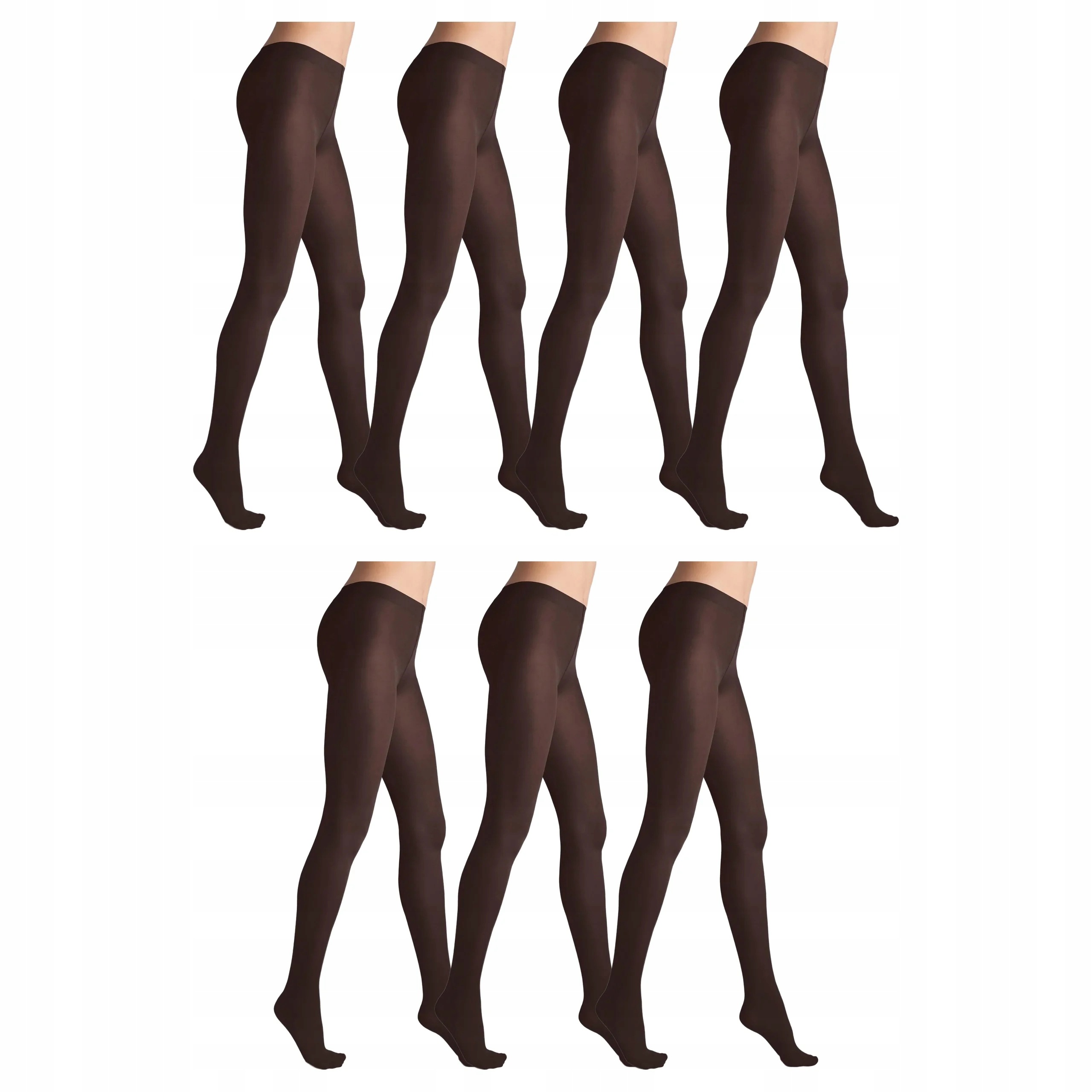 7 x Punčocháče 40 den matné bez kalhotek Tonic 5-XL Dark Chocolate