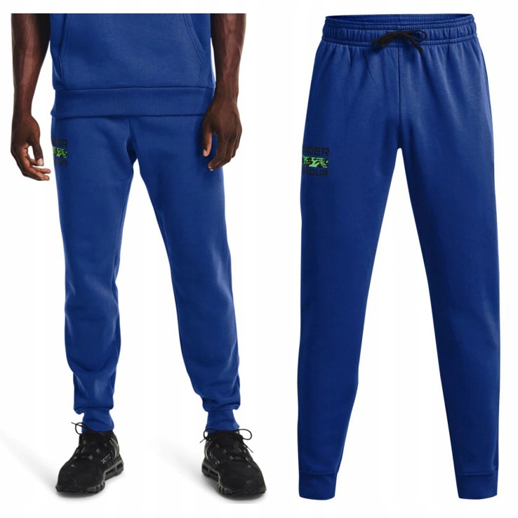 Under Armour pánské teplákové kalhoty 1366366-432 modré velikost M