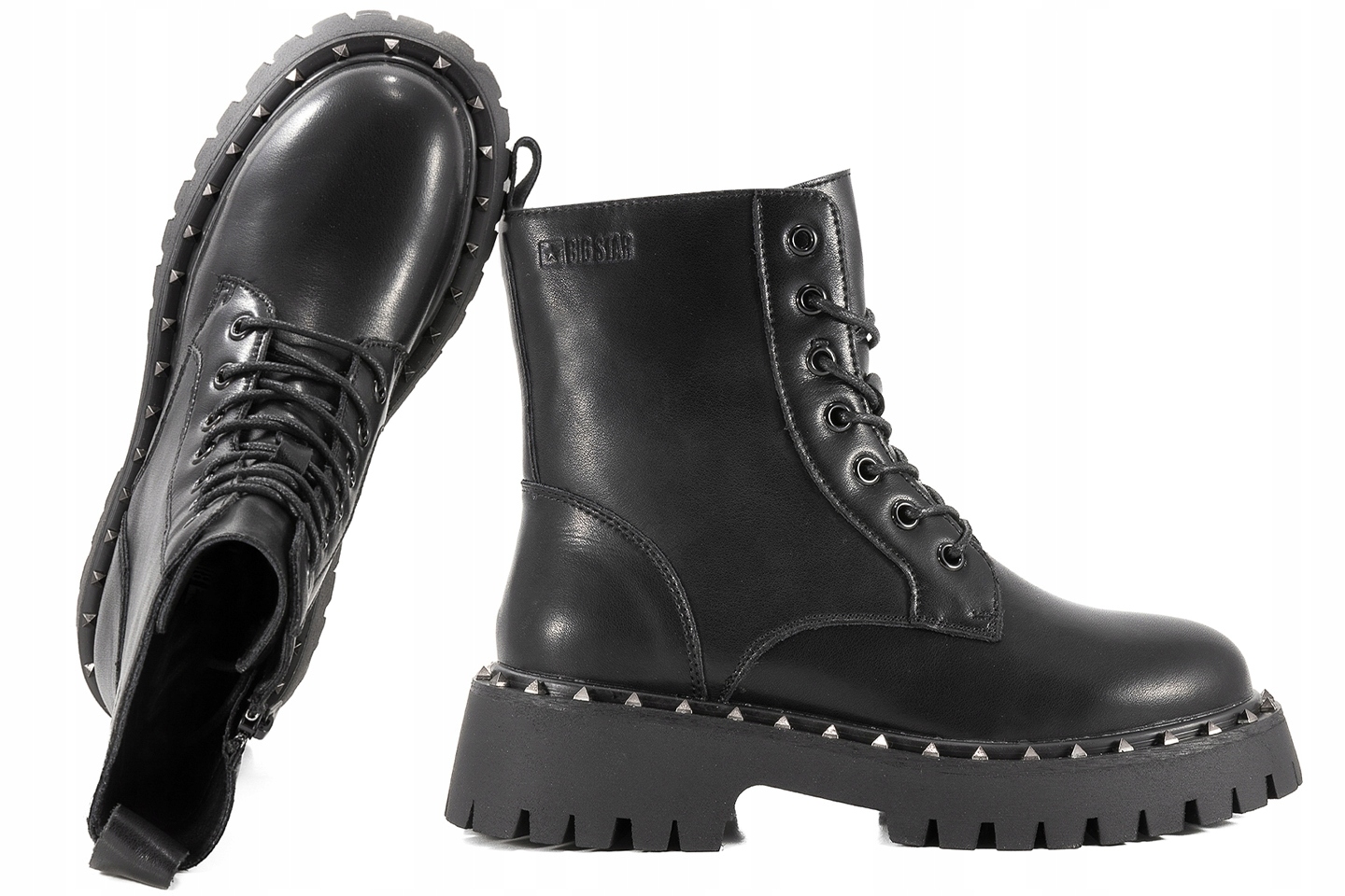 Big Star OO274A251 Boty Kotníkové Boty Zimní Kanady Kůže černé 37