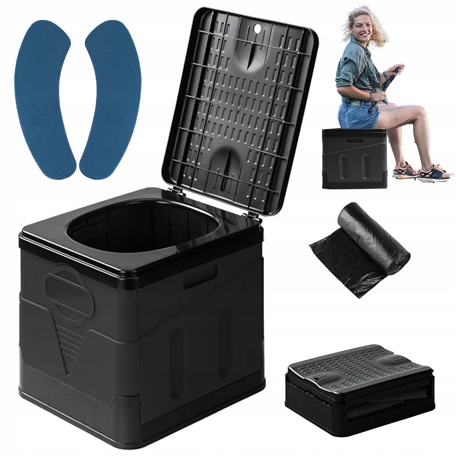 Toaleta Turystyczna Przenośna Wc Na Działkę Kempingowa Składana Skrzynką