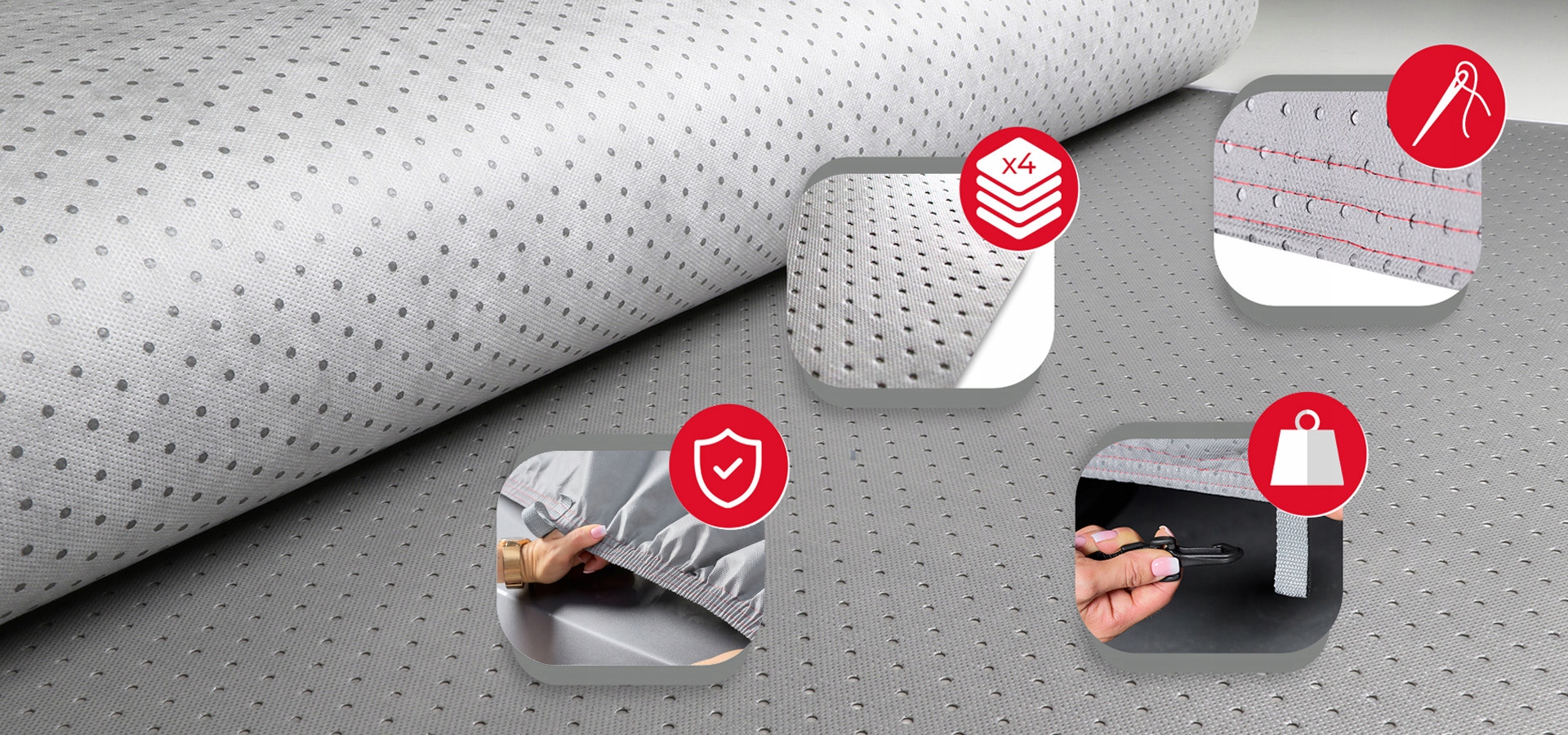 Pokrowiec na Samochód COUPE M1 Exclusive Plandeka na Auto + Pasy Rozmiar M