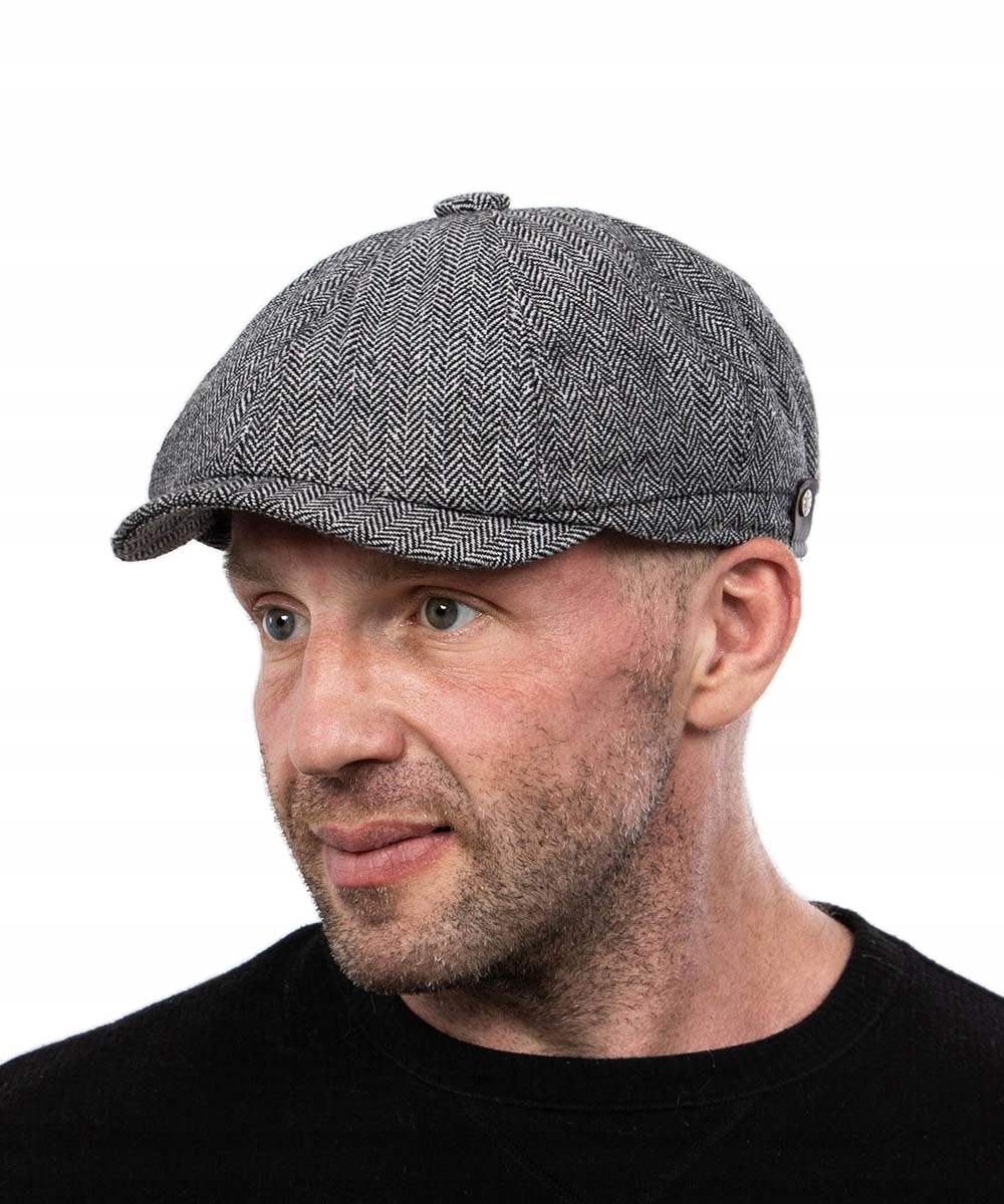 

Szary Kaszkiet Męski Gazeciarz Bakerboy Angielski