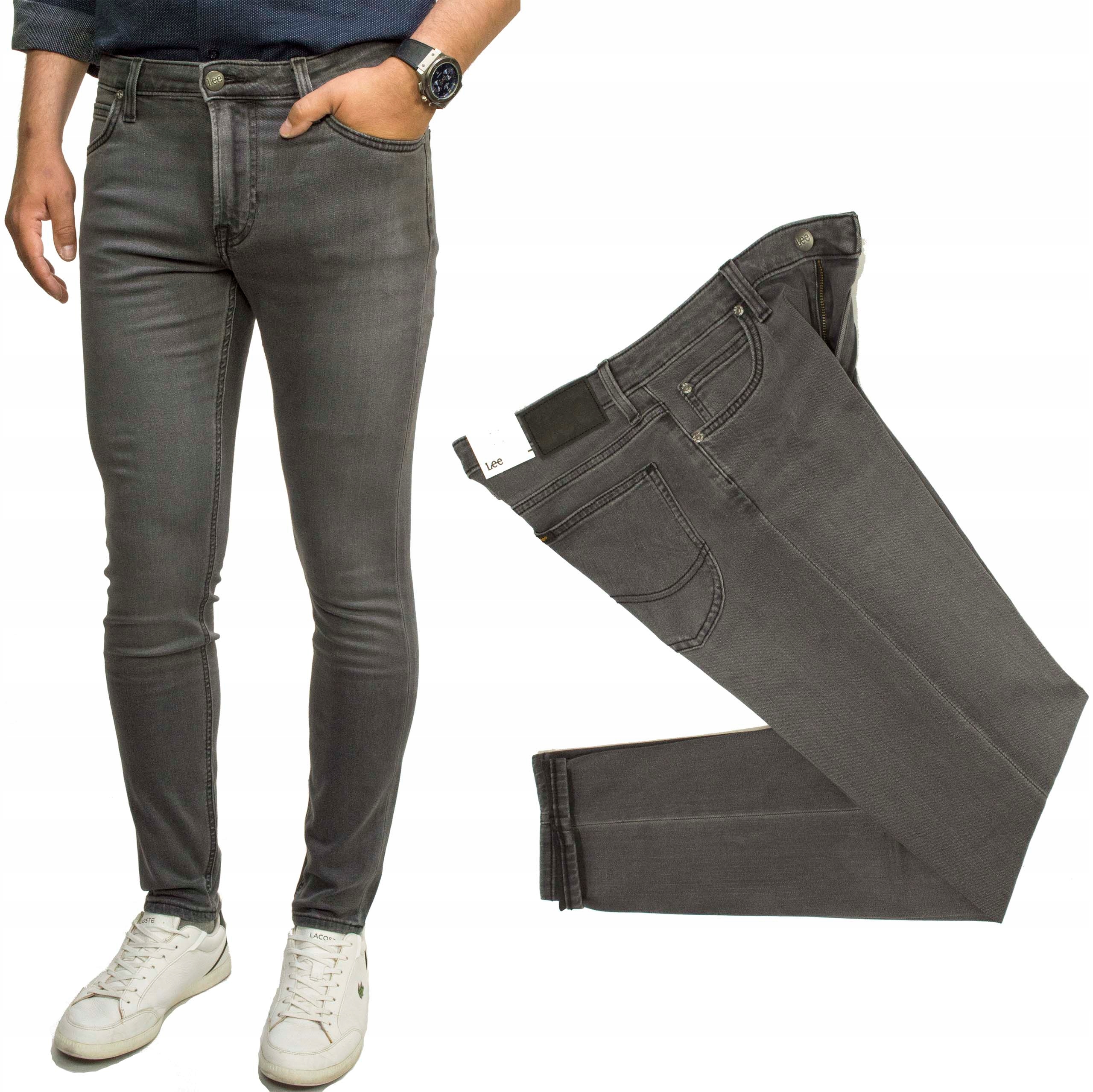 Lee Malone Grey Darkness skinny pánské džíny trubičky W29 L32