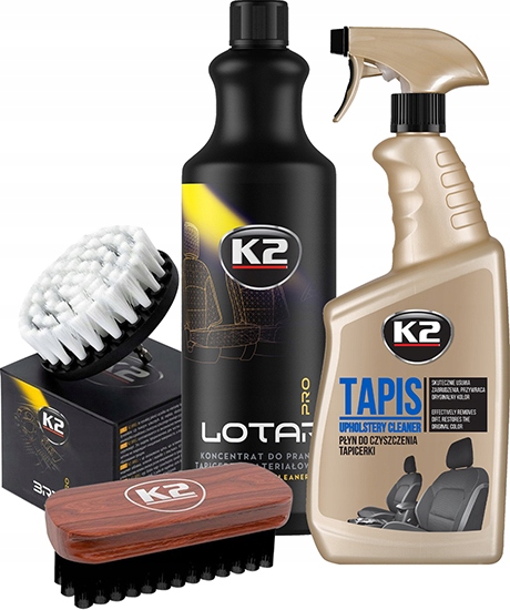 

K2 Zestaw Do Czyszczenia Tapicerki Płyn Szczotki