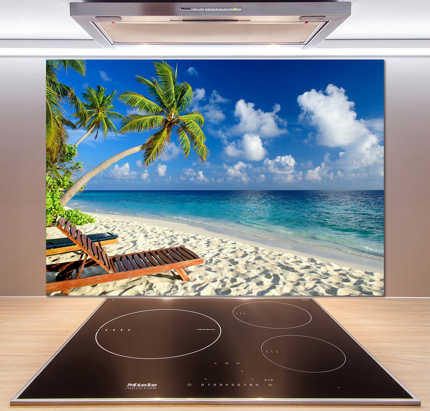 

Panel do kuchni Tropikalna plaża 100x70 cm + Klej