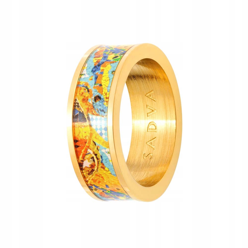 Pierścionek stal szlachetna print Saurio 14 Sadva