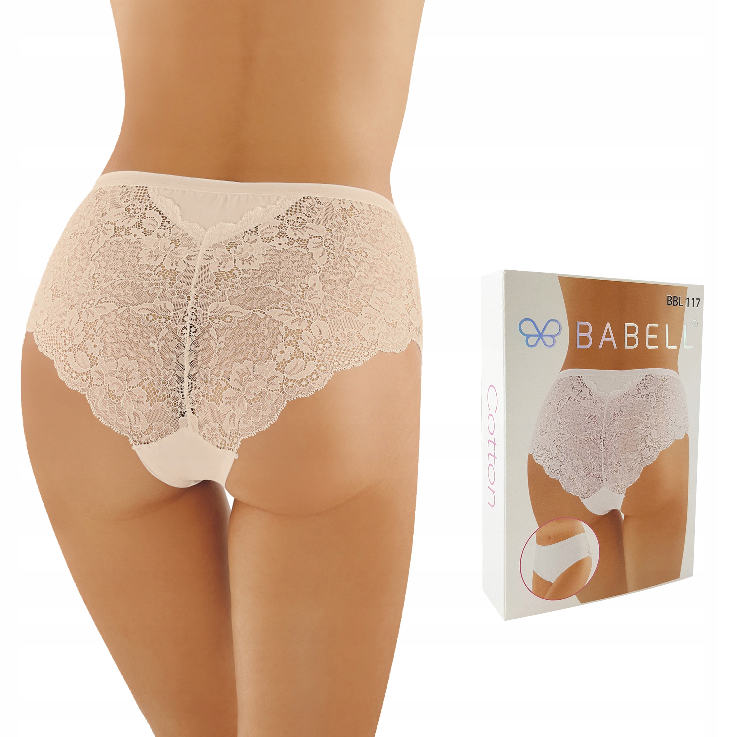 

Babell 117 Figi damskie Bawełniane Beżowy S