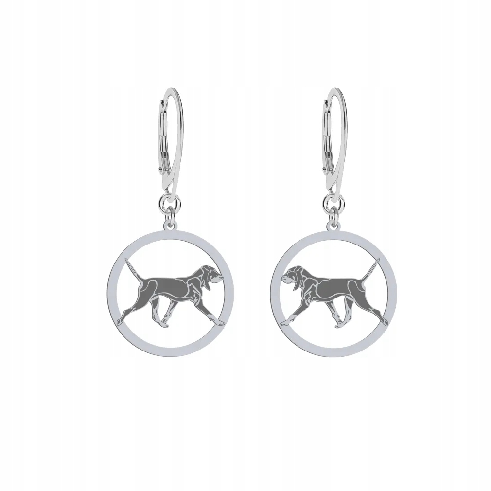Stříbrné Náušnice s malým gaskoňským honičem 925 Bigle Šperky Žena Gravírování