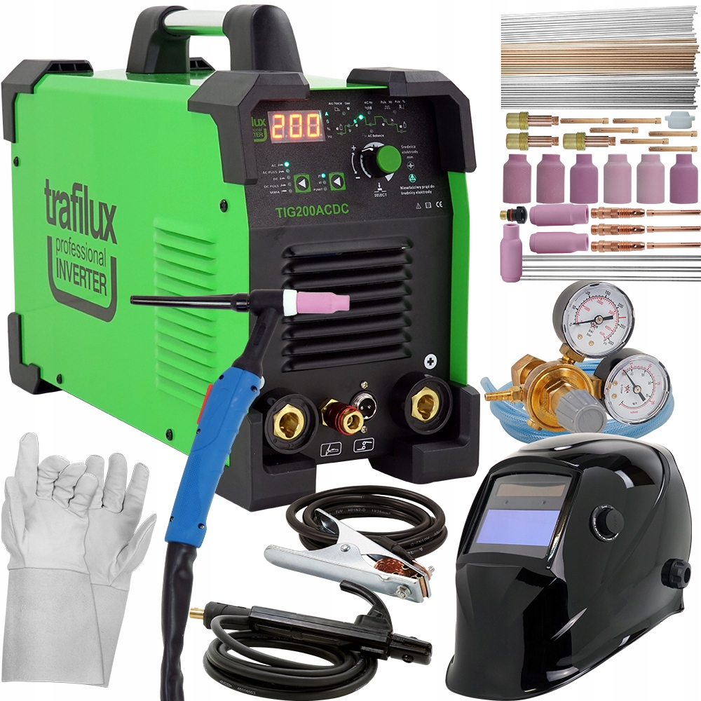 SPAWARKA TRAFILUX TIG AC DC PULS HF 200A Zestaw