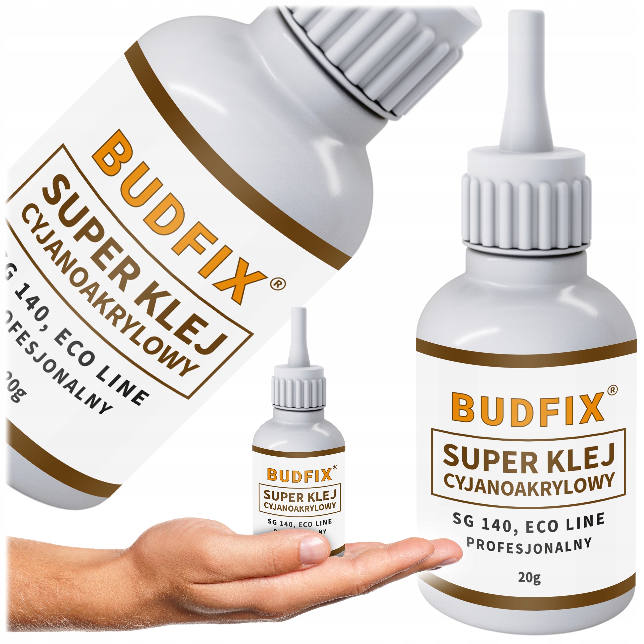Klej Sekundowy Cyjanoakrylowy Średni 20g Plastik Guma Skóra Uszczelka