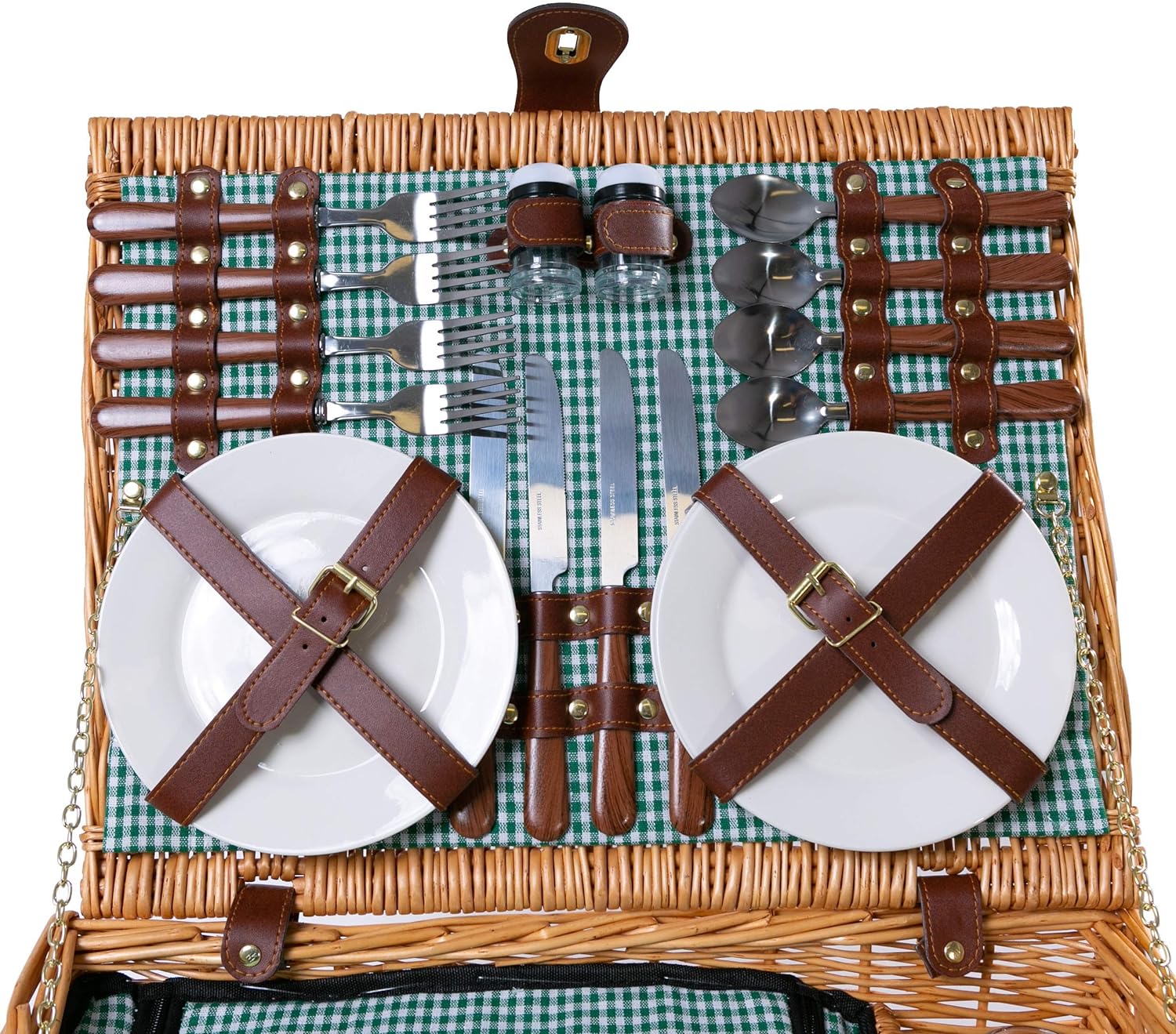 KOSZ WIKLINOWY KOSZYK PIKNIKOWY + ZASTAWA DLA 4 OSÓB + KOMORA CHŁODZĄCA EAN (GTIN) 5902796195418