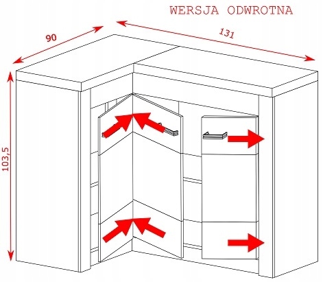 Komoda narożna INDIANAPOLIS I15-JESION JASNY KAT. Kod producenta brak