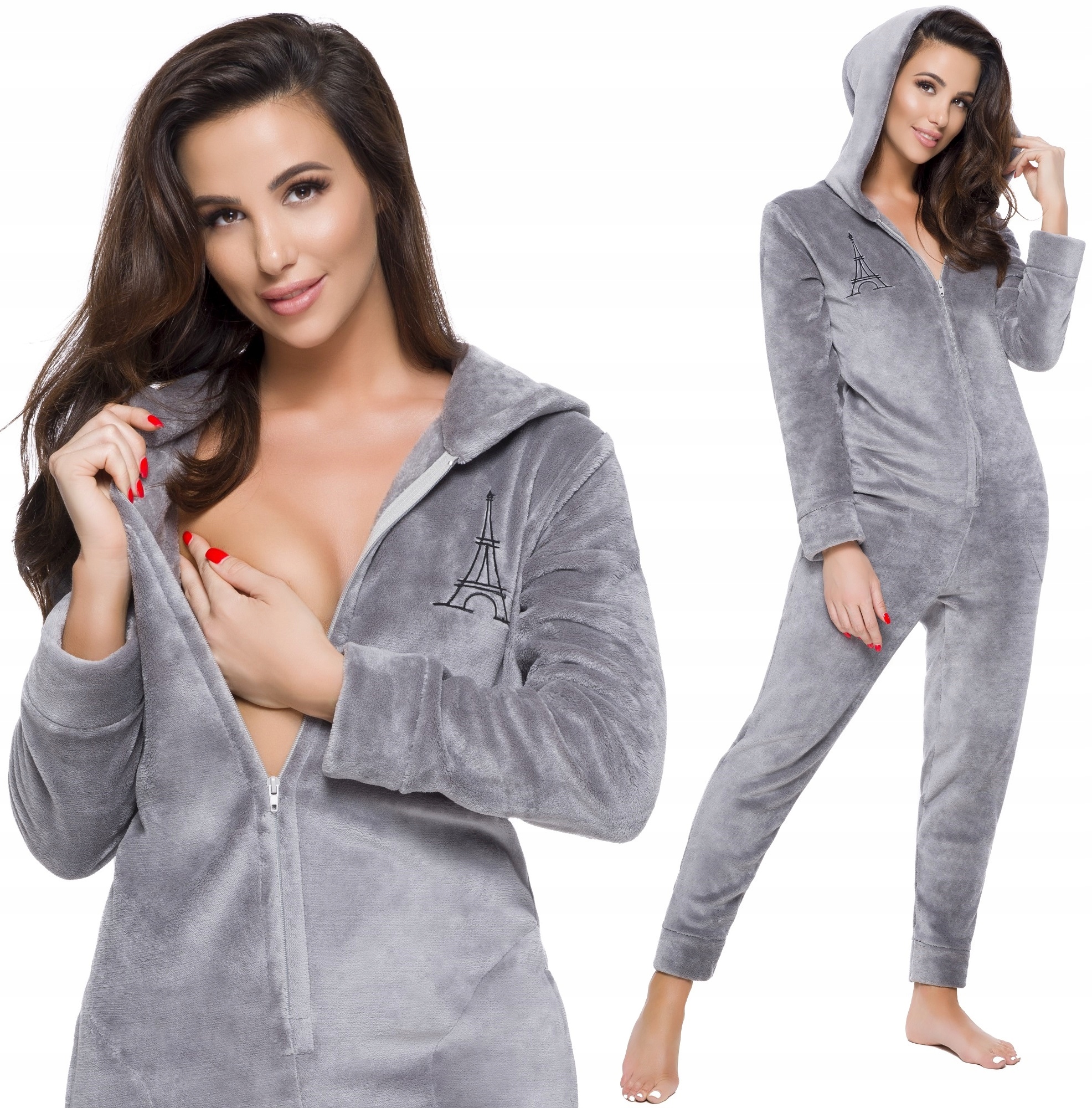 PIŻAMA CIEPŁY KOMBINEZON DO KARMIENIA ONESIE M