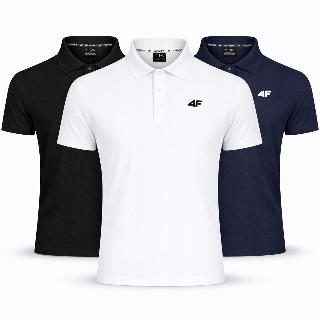 Sada Triček Polo 4F Pánské Tričko Sada 3 Kusů 4XL M0770 SS26