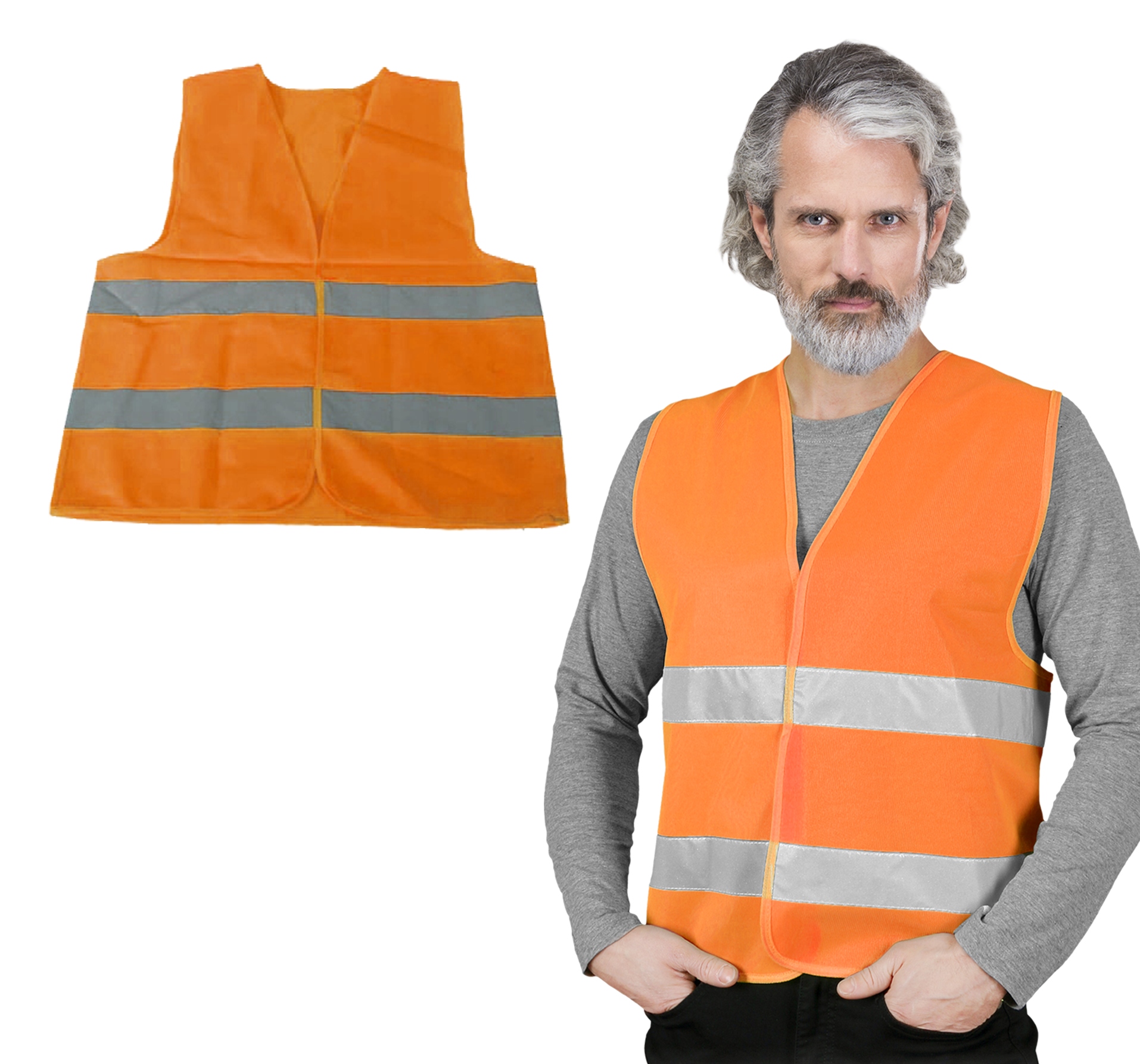 Kamizelka Odblaskowa Pomarańczowa L