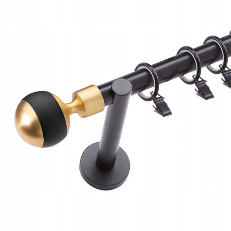 

Pojedynczy karnisz czarny 200 cm 19 mm do domu