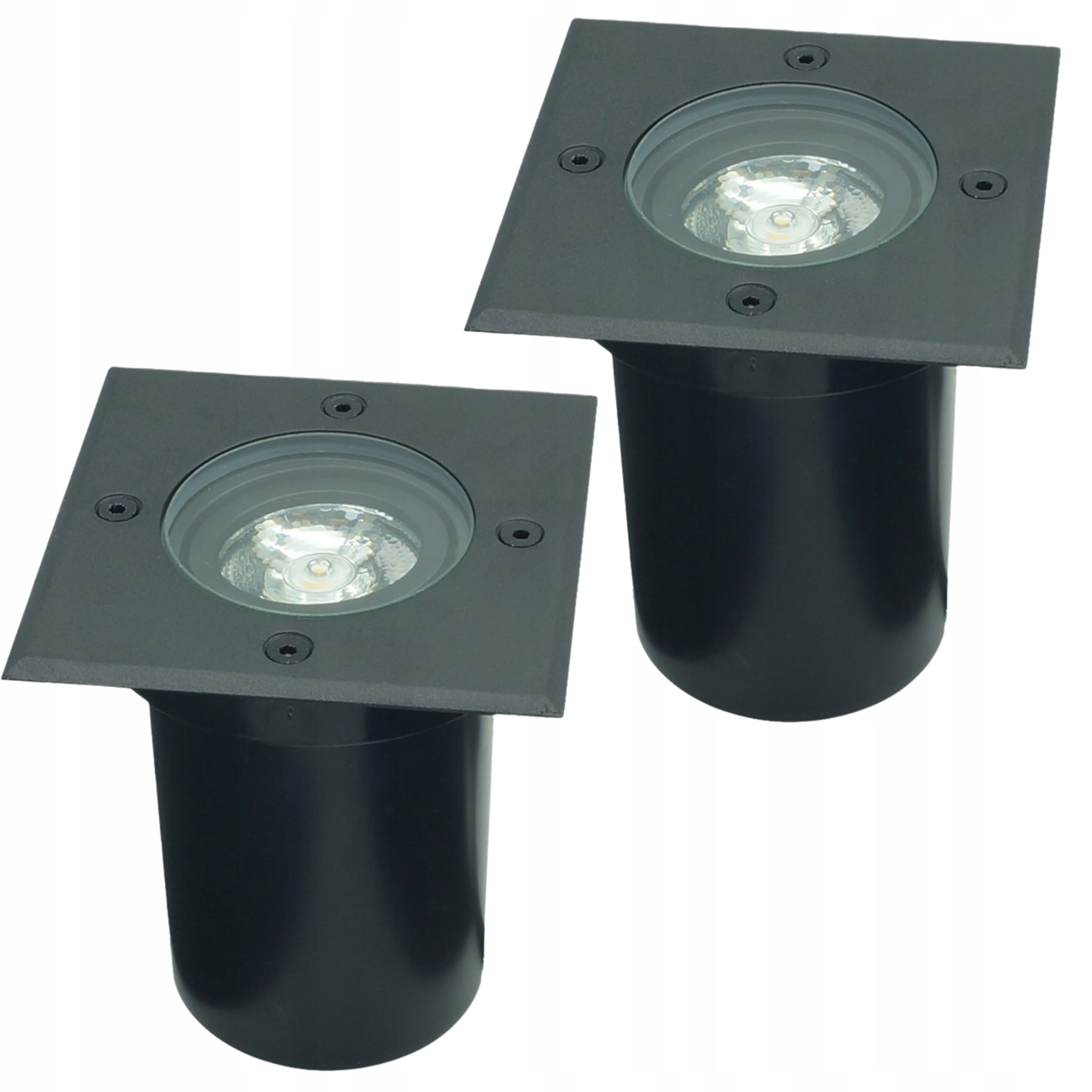 Sada 2 x IdeaLED Erida zemní nájezdová lampa GU10 IP67 11x11 černá
